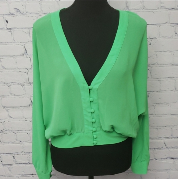last april Tops - 🎀Last April green open back top size Medium